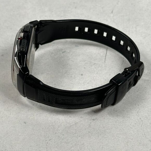 Casio Watch Men 43mm Black World Time Wave Ceptor Multi Band Digital New Battery - Picture 5 of 11